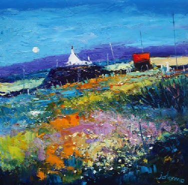 Big Moon Big Peat Stack Isle Of Lewis 24x24 Big Moon Big Peat Stack Isle Of Lewis 24x24